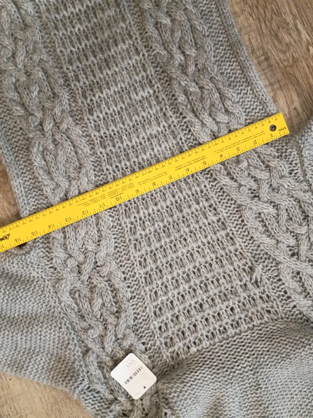 Free People Cozy Cable-Knit Turtleneck Sweater Dress Gray XXS - Picture 5 of 9